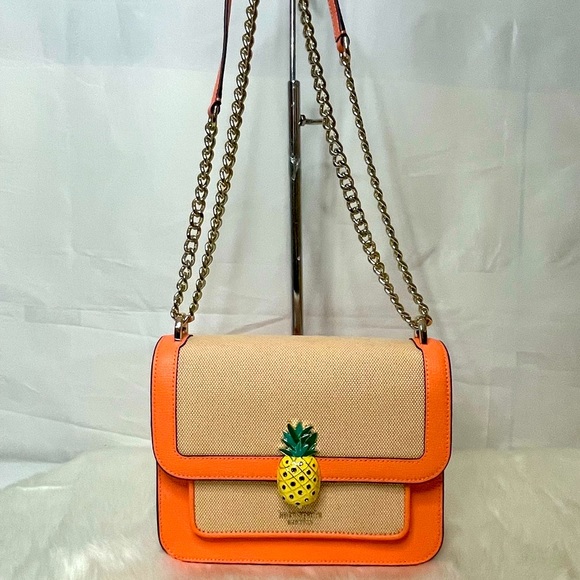 NWT Kate Spade Melon Remi Flap Chain Pineapple crossbody Bag Shoulder Bag - Picture 4 of 15